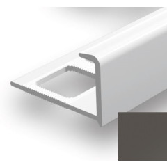 Профиль для плитки наружный 2,5 м 10 мм Д-Пл10-Н серый