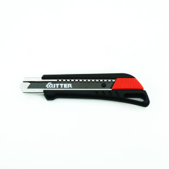 Нож малярный 18мм усиленный abs пластик soft-touch Ritter Ultra