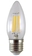 Лампа светодиодная "Филамент" С37-6 Вт-230 В-2700 К–E27