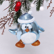 Елочная игрушка Веселый пингвиненок 11х6х11см голубой 916-0731