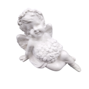 Фигура садовая Ангел с букетом