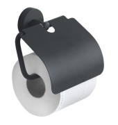 Держатель д/туалетной бумаги с крышкой Acoona A12605 чёрный