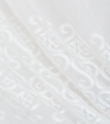 Вуаль Белая c белой вышивкой/низ вышивка 300х260 S35-01
