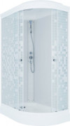 Кабина душевая Triton Коралл Мозайка 120х80х217 см левая низкий/п. профиль белый сифон ДН4