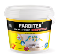 Краска акриловая интерьерная (3,0кг) FARBITEX