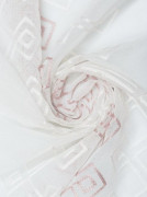 Вуаль Белая c розовой вышивкой 300х260 S36-04