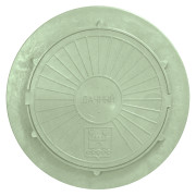 Люк полимерно-песчаный лёгкий Дачный 750х55 мм зеленый