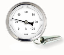 Термометр аксиальный с пружиной 100мм до 120С ТА.3.120