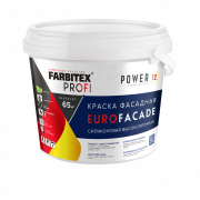 Краска фасадная силиконовая самоочищающаяся высокопрочная база А (12кг/8л) EuroFacade FARBITEX PROFI
