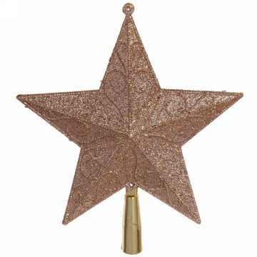 Звезда на елку "Сияние" золото 23см 201-1087