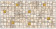 Панель ПВХ 960х480 мм Мозаика Мрамор с золотом